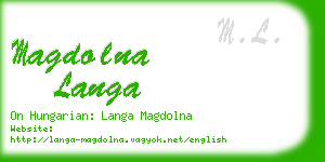 magdolna langa business card